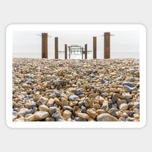 West Pier, Brighton beach, England Sticker